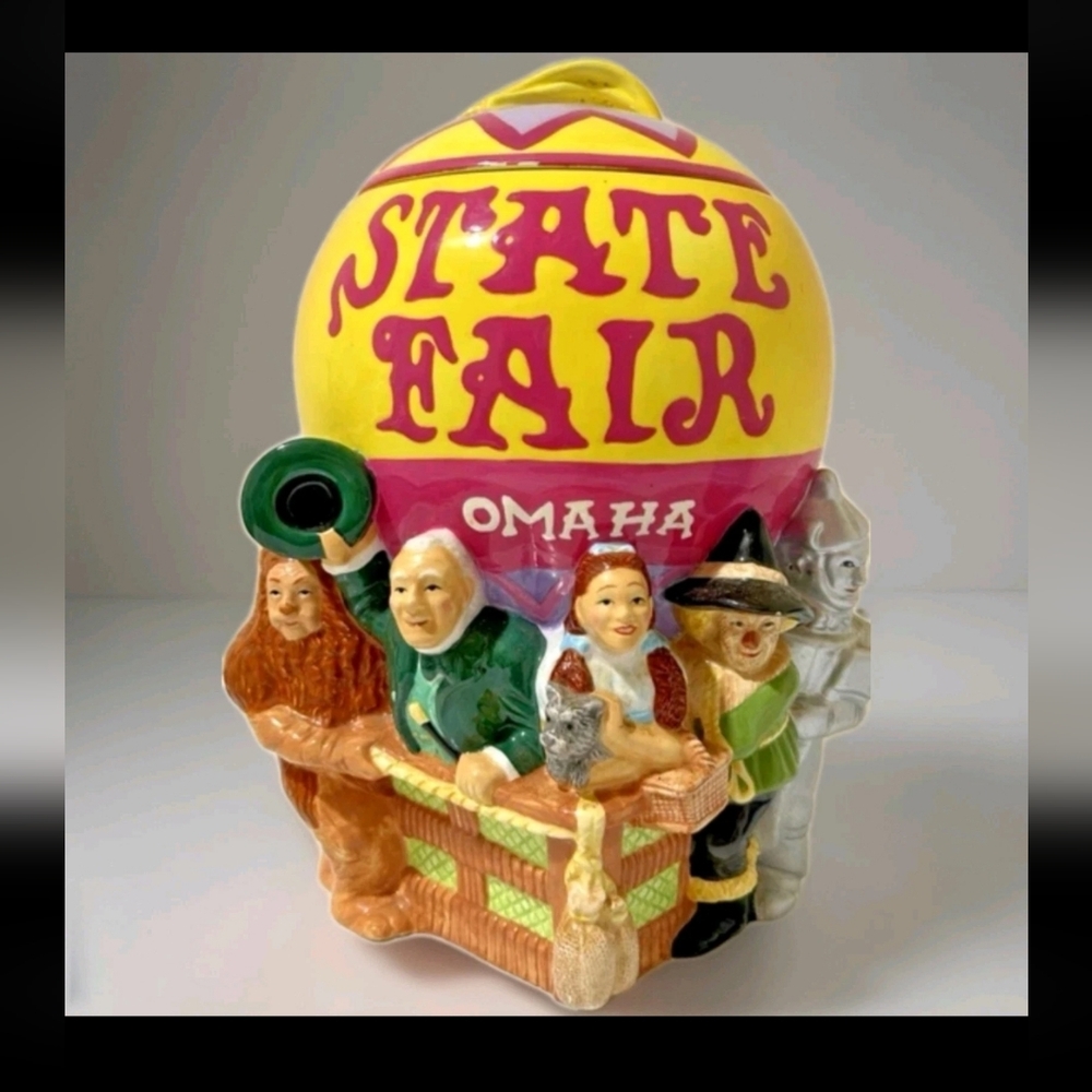 Wizard of Oz Cookie Jar Omaha State Fair Hot Air Balloon W/Box, 1997 #wicked